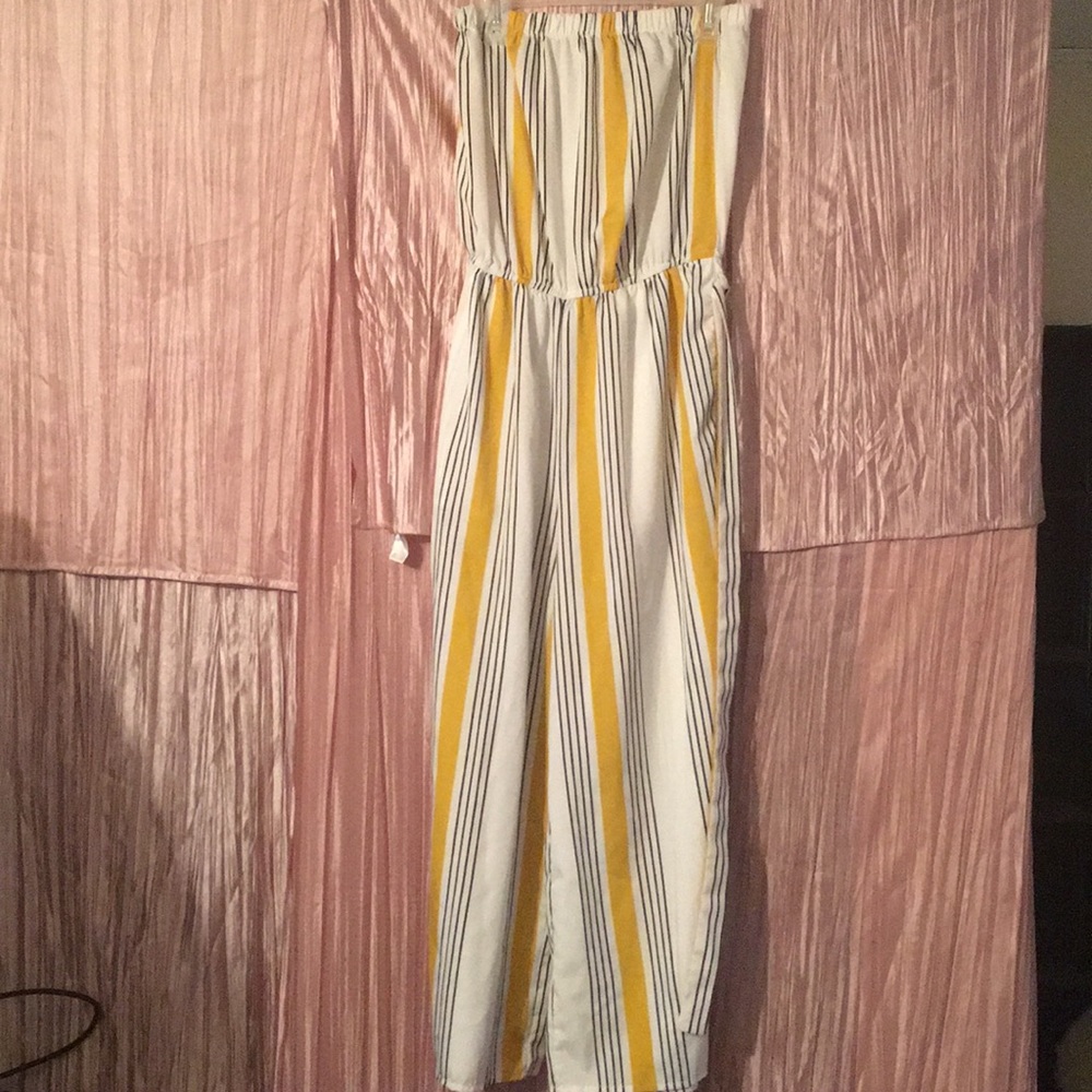 black and gold romper